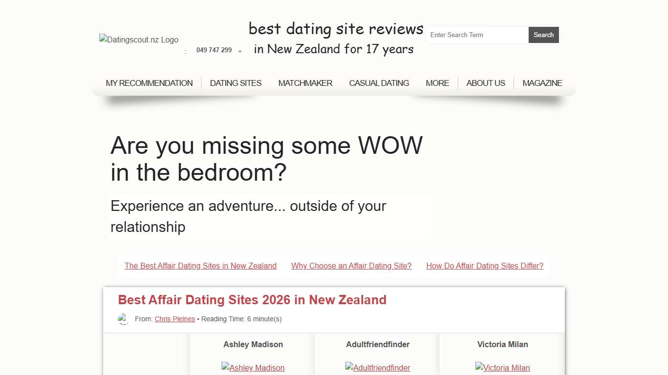 Affair Dating Site Reviews 2026 -Find a passionate encounter today - DatingScout